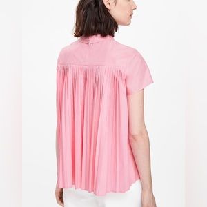 COS pink pleated back A-line shirt